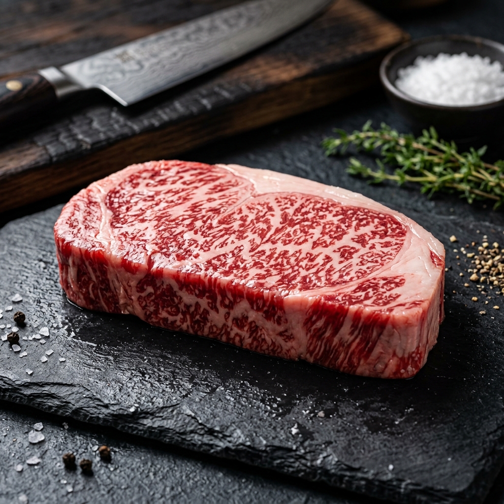 A Spectacularly Marbled Cut of Rare Tropical Miyako Beef