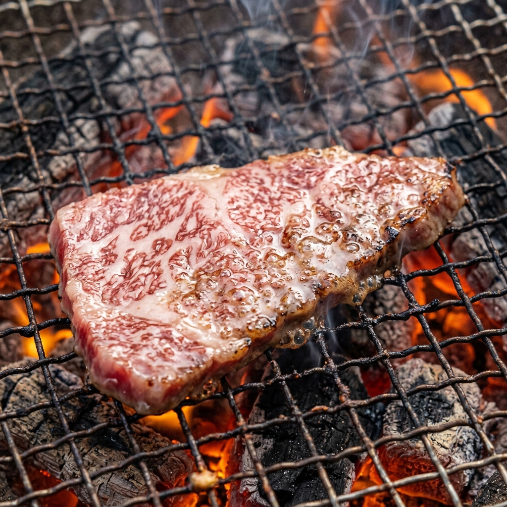 Perfect, Sizzling Tatebara Seared to Perfection over High Heat Charcoal