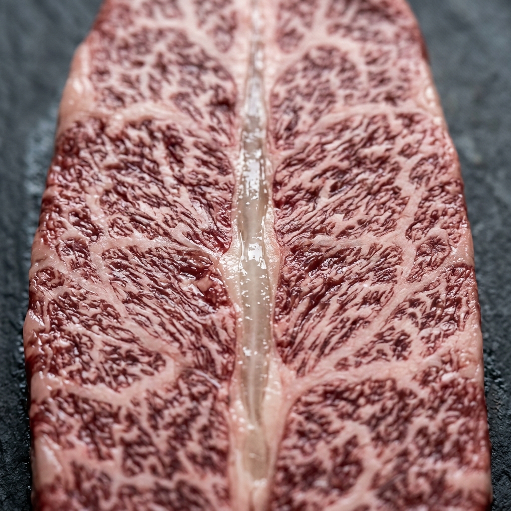 The Distinctive Leaf-Like Marbling of Misuji (Oyster Blade)
