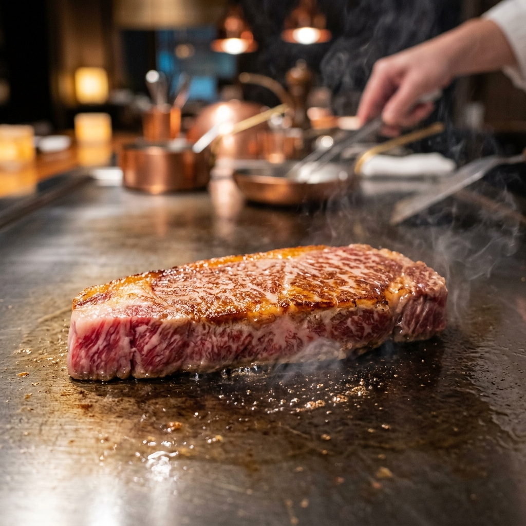 The Physics of the "Teppanyaki" Surface: Chromium-Steel Thermodynamics, the Leidenfrost Effect, and Wagyu Lipid Liquefaction